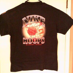 NEW NIKE BASKETBALL "Hoops MAX90 Washed Tee" MEN'S BLACK T-SHIRT L HJ3436-010